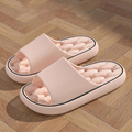 Women's bathroom slippers with black edge and holes size 38-39 (misty pink)