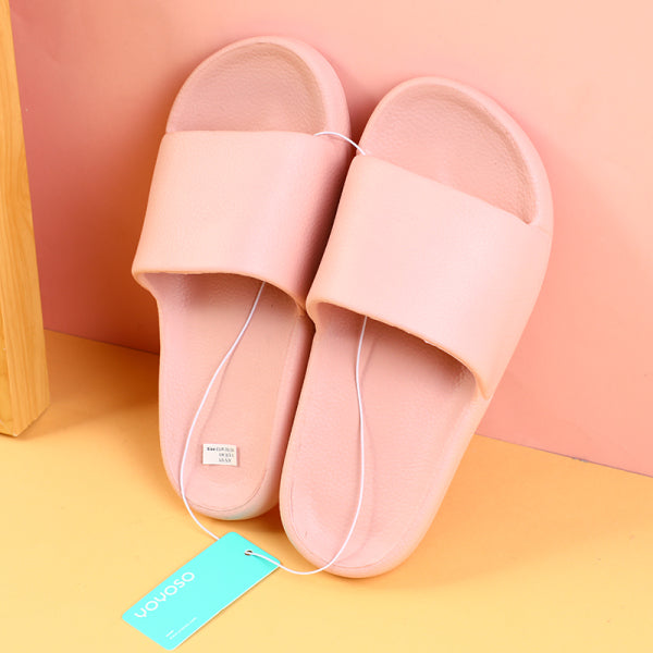 Japanese style mocha women's household slippers size 35-36 (misty pink)