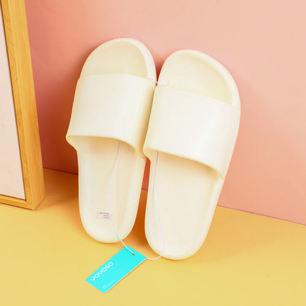 Japanese style mocha women's household slippers size 39-40 (cream white)