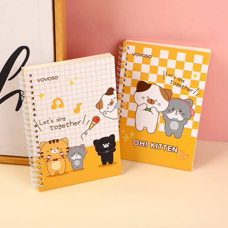YOYO cat life diary series suture notebook B5 (2pcs)-horizontal line inner pages