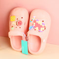 DIY delicious food children's slippers with holes size 34-35 (pink)
