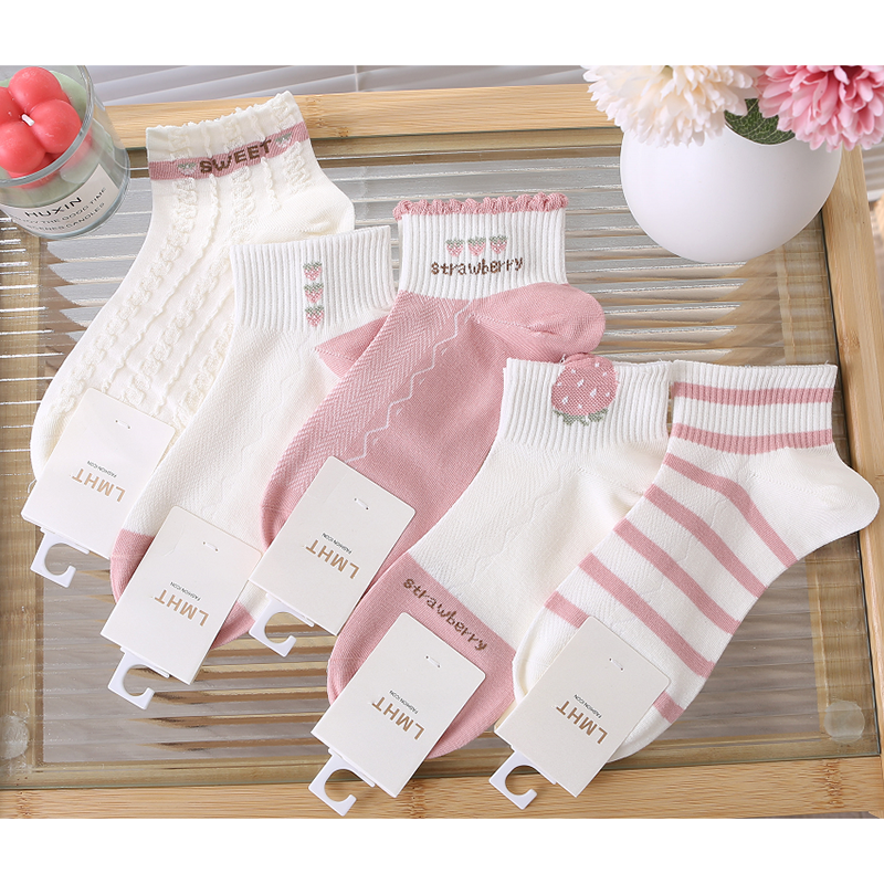 Fresh strawberry women's socks-3 pairs