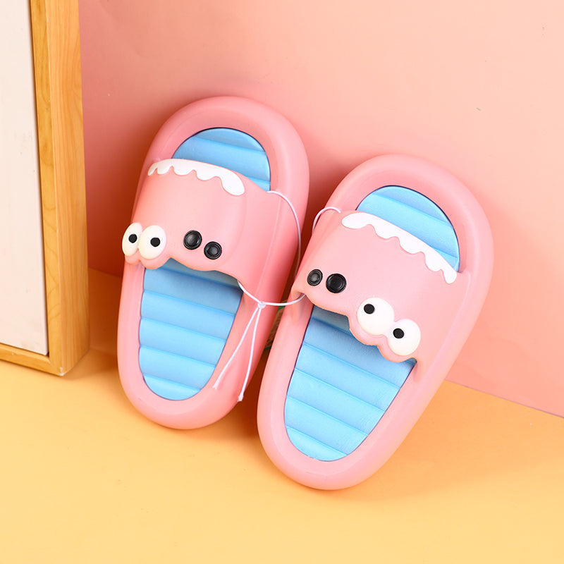 Cute dinosaur children's slippers with inner diameter 180mm (pink)