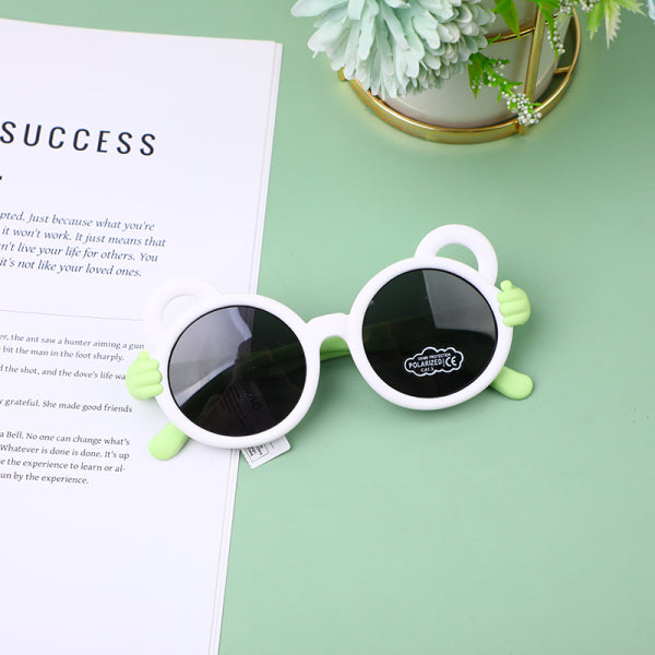 Playful hands children's polarized glasses-white&green