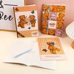 TEDDY ISLAND series suture notebook B5 (2pcs pack)-horizontal line pages 30 shee