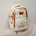 Little bear printed backpack-apricot