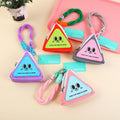Triangular smiling face mini storage bag