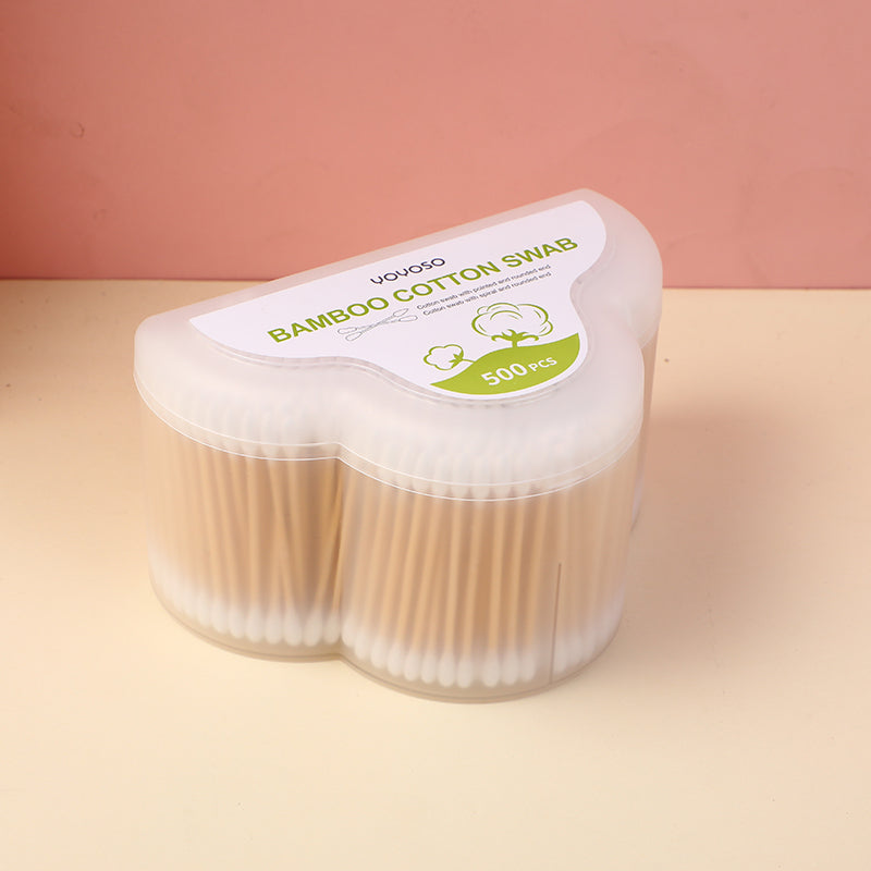 Bamboo cotton swab with cloud shaped box 500pcs