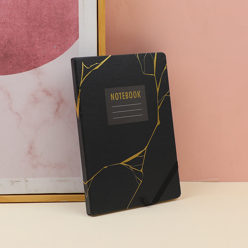 Black gold series hardback notebook A5-horizontal line inner pages 96 sheets