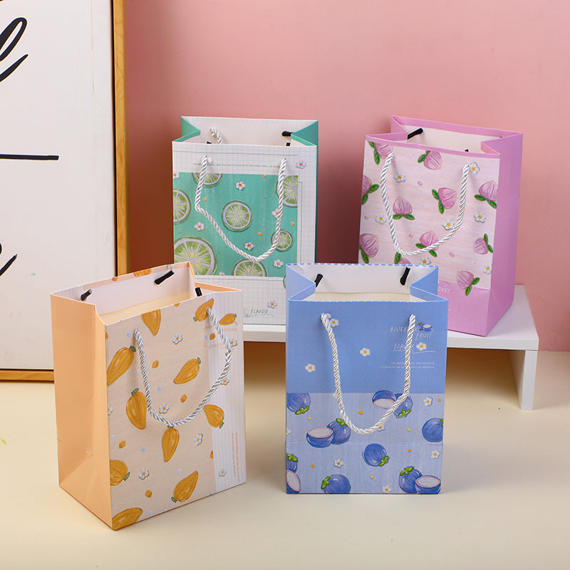 Fruit pudding vertical gift bag-M
