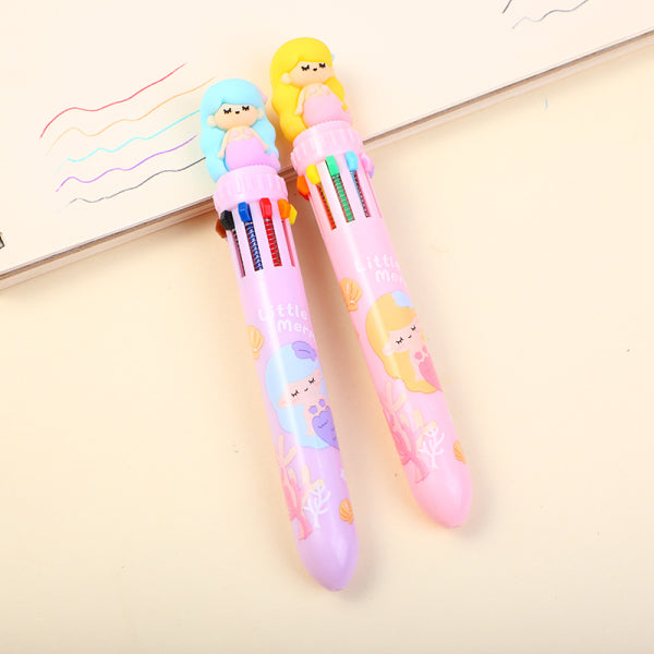 Sweet girl ten colors ballpoint pen