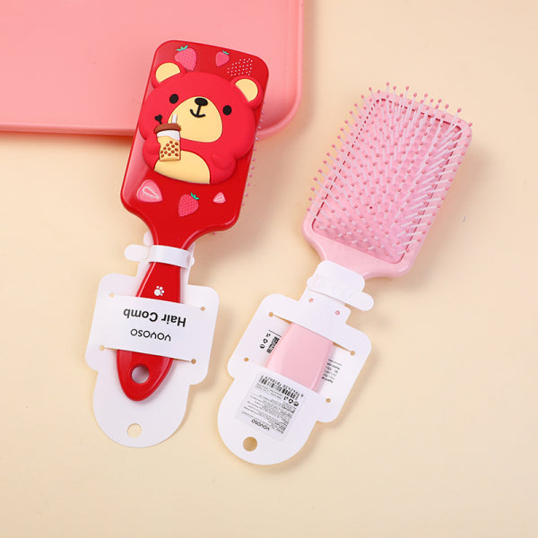 Milk tea bear patch air cushion comb (strawberry special edition)-3388