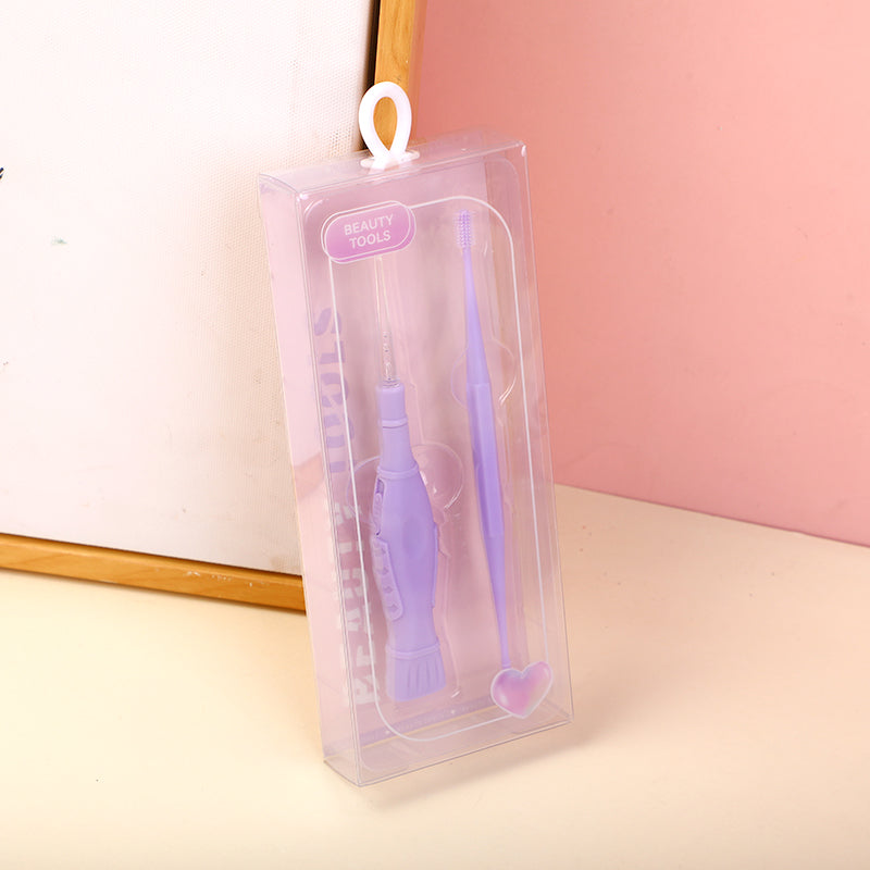 Crystal purple series luminous ear pick combo set-2pcs