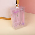 Crystal purple series eyebrow tools combo set (eyebrow tweezers and scissors)