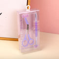 Crystal purple series eyebrow trimmer and scissors combo set-2pcs
