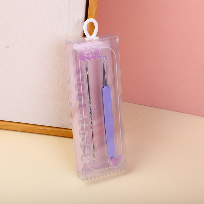 Crystal purple series acne needle beauty tools-2pcs