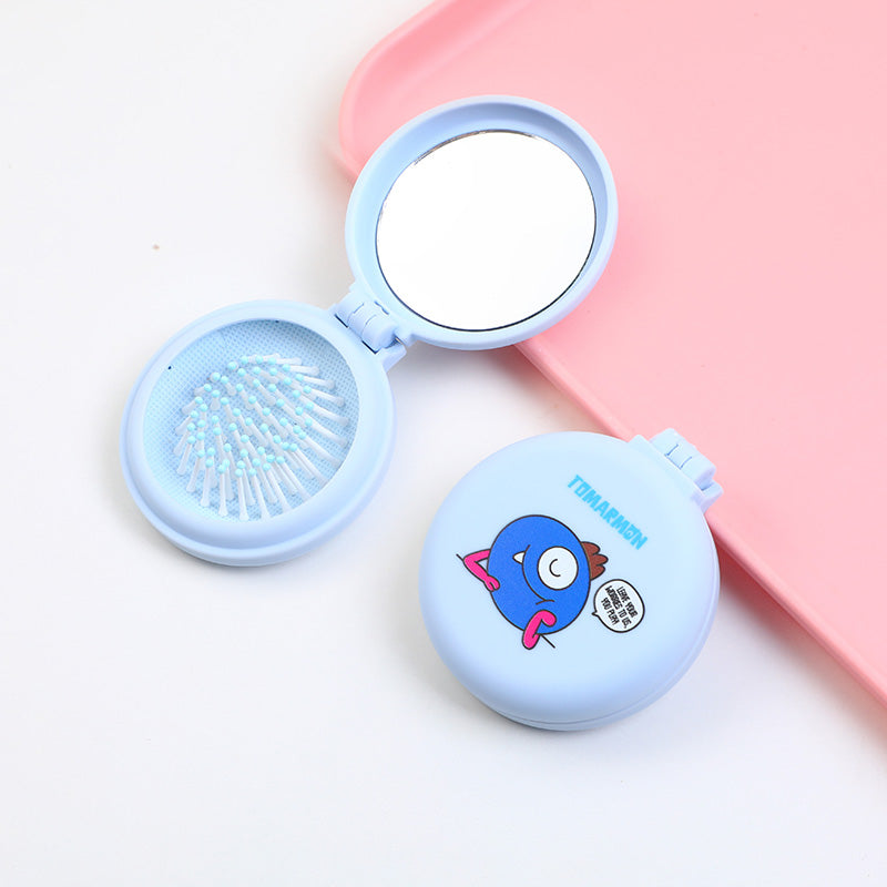 TOMARMON series foldable mirror comb-blue