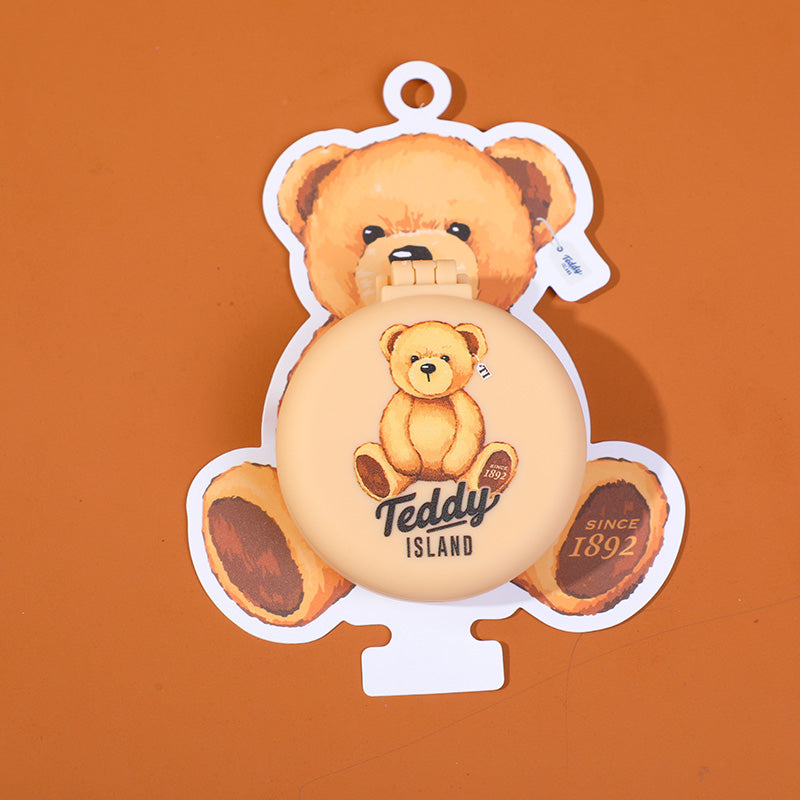 TEDDY ISLAND series foldable mirror comb-light brown