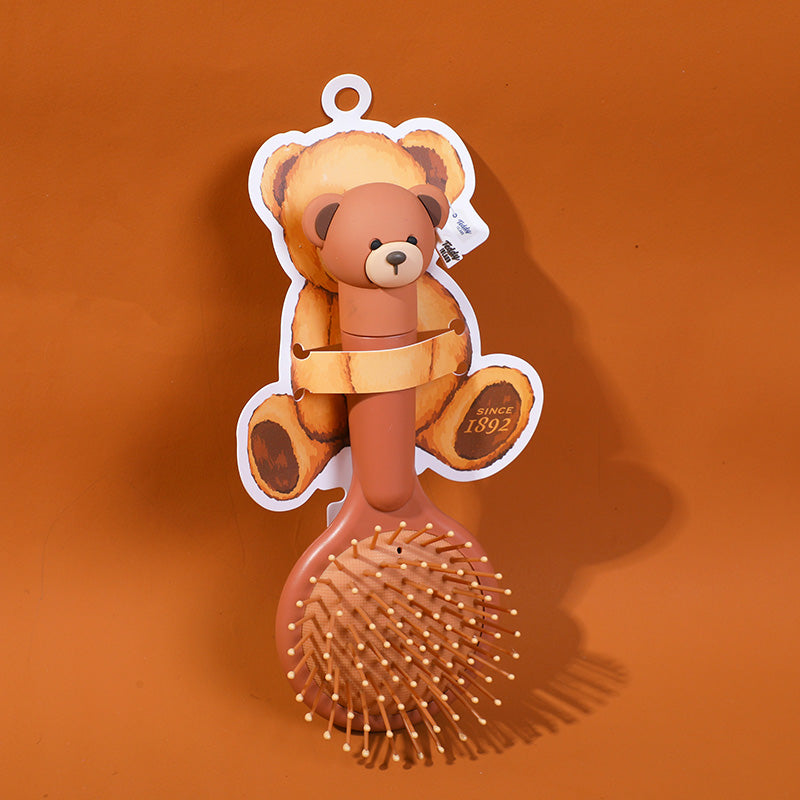 TEDDY ISLAND series mirror massage comb-dark brown