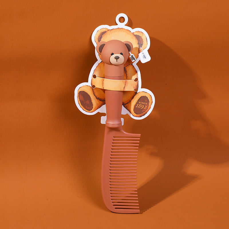 TEDDY ISLAND series wide tooth hair comb-dark brown