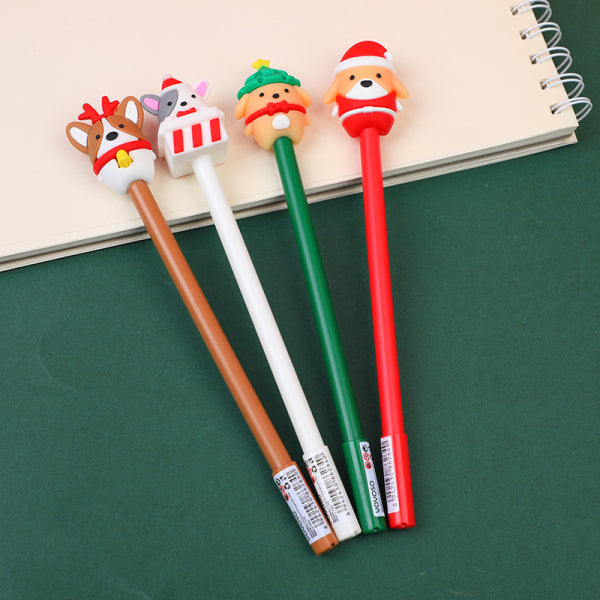 Chirstmas animal gel pen-blue