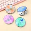 Simple letters round shell princess mirror