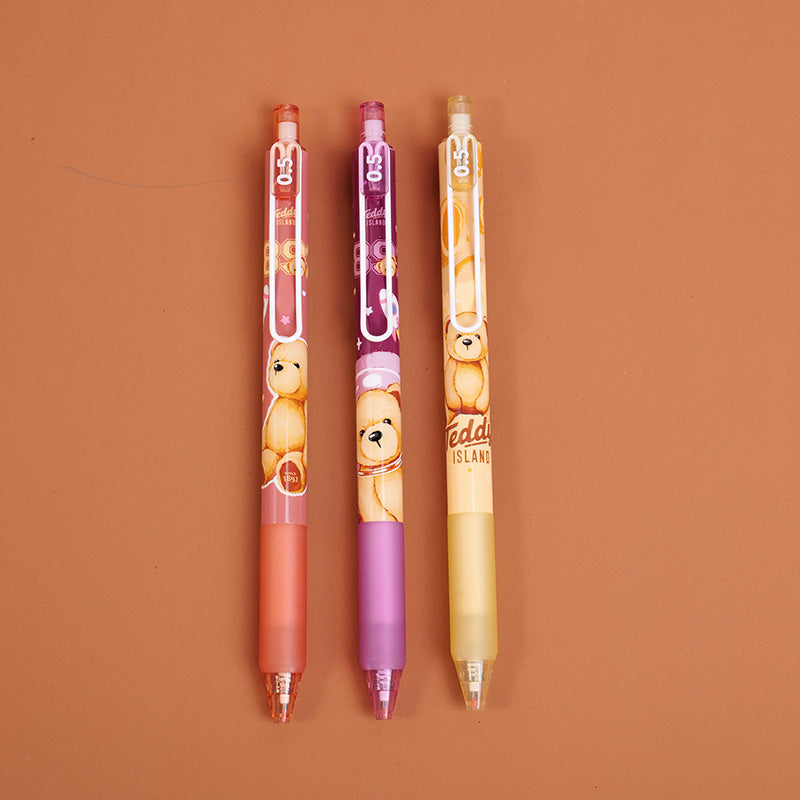 TEDDY ISLAND series gel pen-blue
