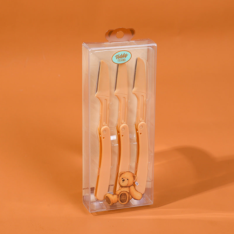 TEDDY ISLAND series large foldable eyebrow trimmer-3pcs