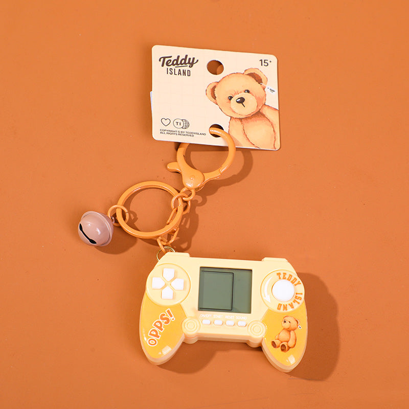 TEDDY ISLAND series game console yellow key chain
