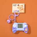 TEDDY ISLAND series game console purple key chain