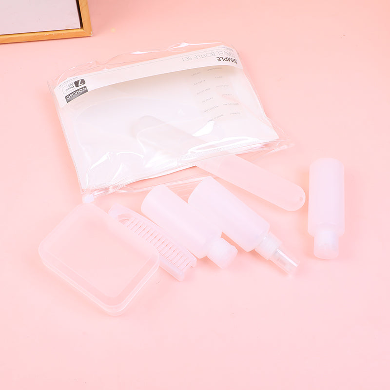 Simple travel bottle set-7pcs (including comb)