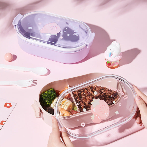 Fruit colorful lunch box(including fork and spoon)