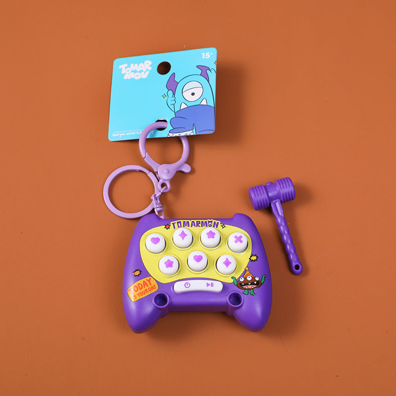 TOMARMON series whack-a-mole machine purple key chain