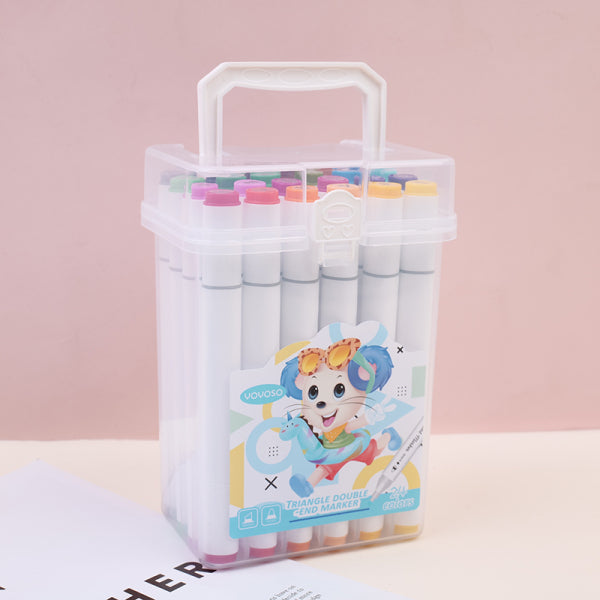 24 Colors Triangle Lever Double-ended Marker 220