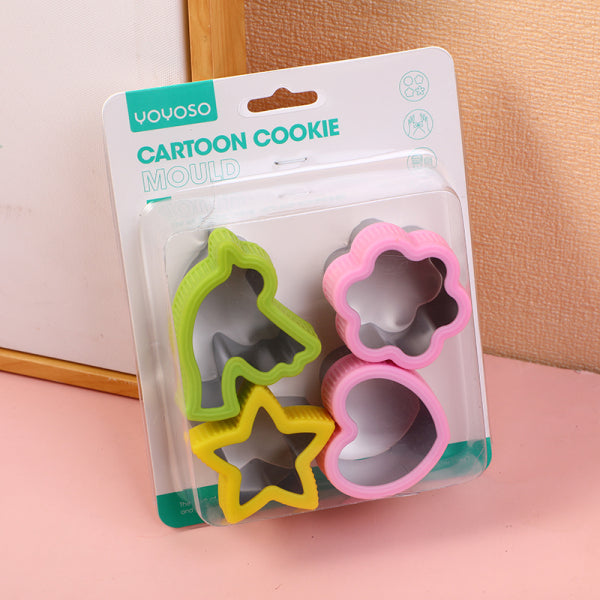 Stainless steel cute cookie mold 4pcs