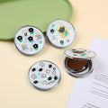 Simple floral round shell princess mirror