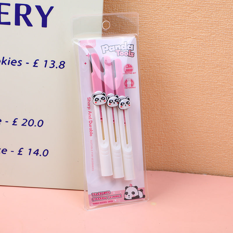 Panda series-telescopic eyebrow trimmer 3pcs