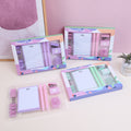 Macaron colour stationery set