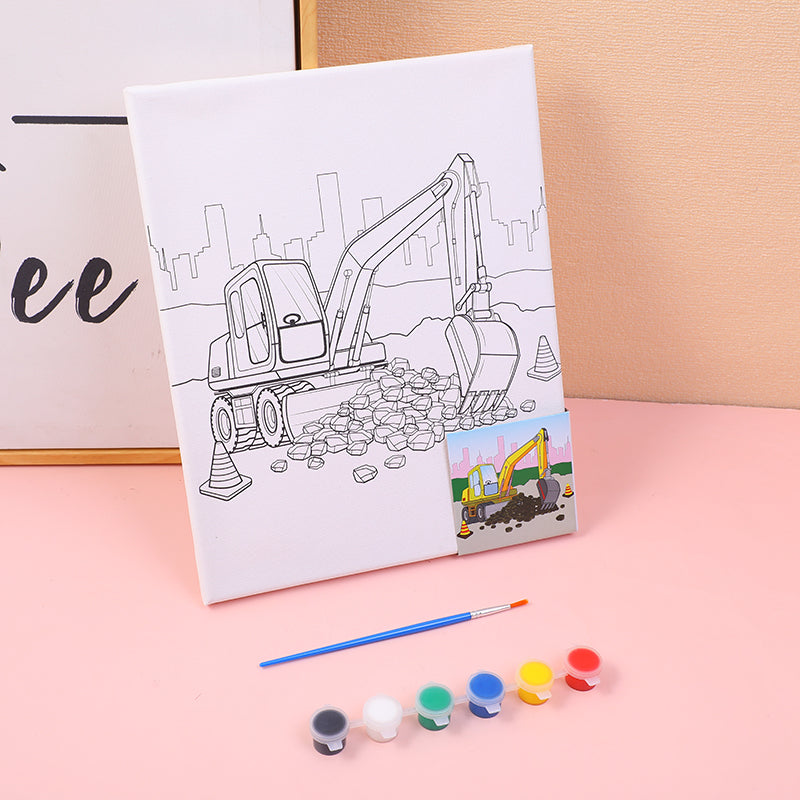 DIY painting-excavator 24*30