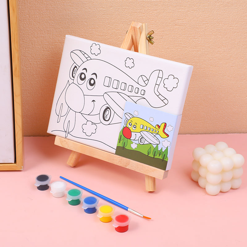 DIY painting set-airplane (with easel) 15*20