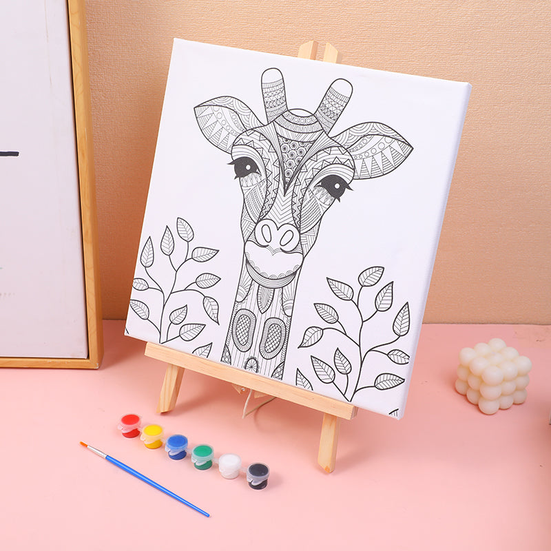DIY painting set-giraffe (with easel) 30*30