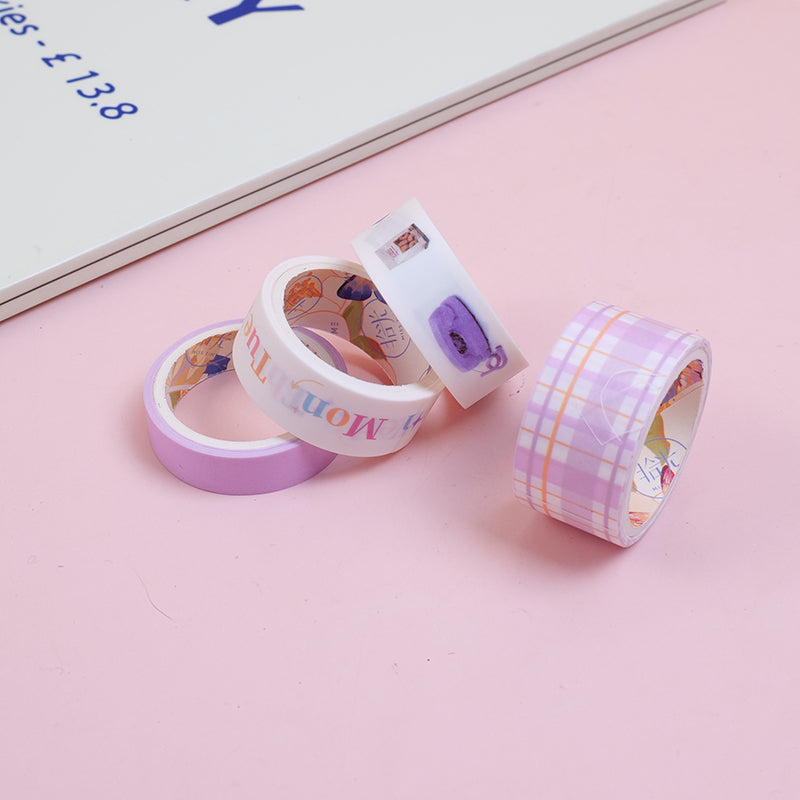 Summer dream plaid tape 4pcs