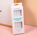 Transparent straws 4pcs (with nylon brush)