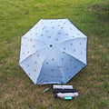 Lace bow tri-fold umbrella