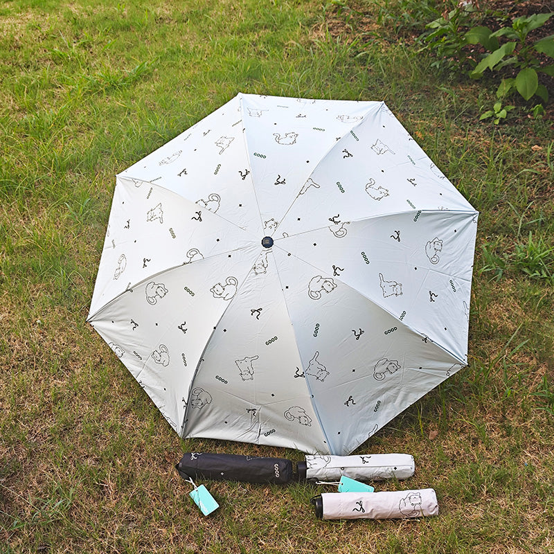 Ribbon Kitten Tri-fold Umbrella