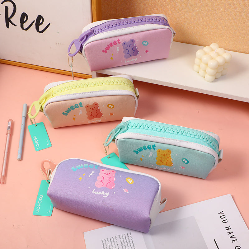 Cookie Bear Series Extra Large Zipper Pen Pouch