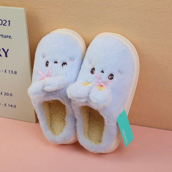 Children's bunny slippers blue 30-31