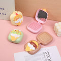 Cute Square Folding Mirror Comb