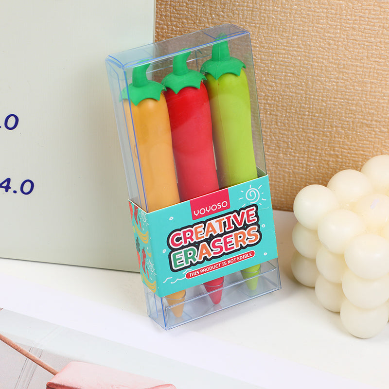 Peppers Sharing Eraser 3pcs