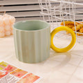 HS-TCB6001 Color-Block Big-Ear Mug (Glossy) 260ml - Light Gray